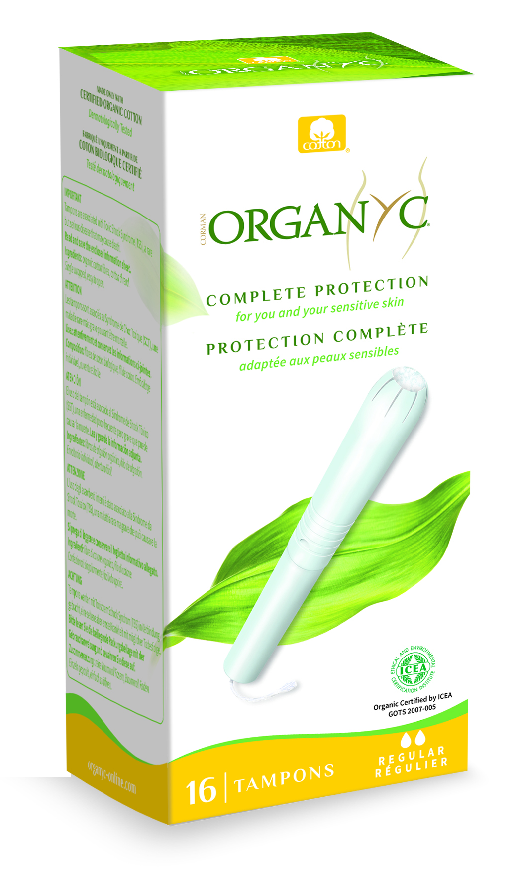 2020 Organyc Cardboard Applicator Tampon Regular Orgat02 Fr
